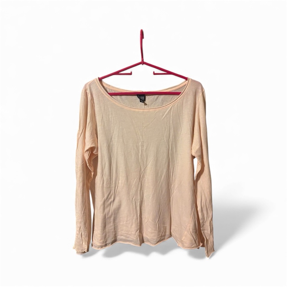 Eileen Fisher Minimalist Long Sleeve Top – XL – Light Pink